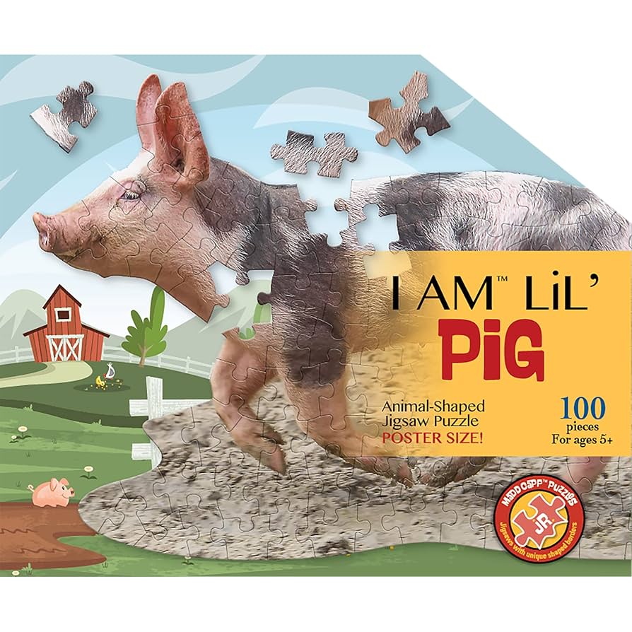 Amazon.com: Madd Capp Lil' Pig 100 Piece Jigsaw Puzzle for